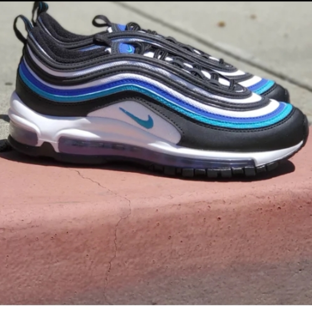 Nike Air Max 97Black Hyper Blue Oracle Aqua (GS) - Picture 3 of 8